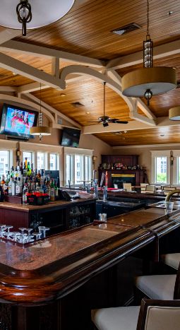 Our rustic private bar in the Centennial Bar and Grill