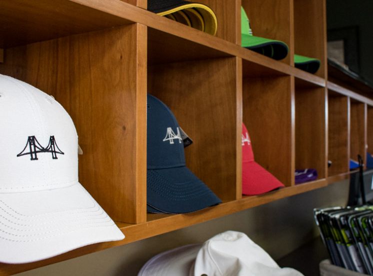 apparel Apparel and Hat at the West Hills Country Club Golf Pro Shop