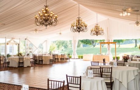 Beautiful tent ballroom setup for a wedding in Orange County NY - West Hills Country Club Photos