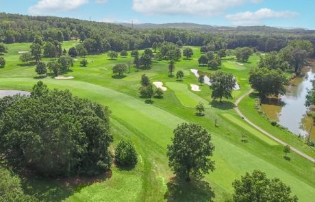 Aerial view of our championship golf course, part of West Hills Country Club History