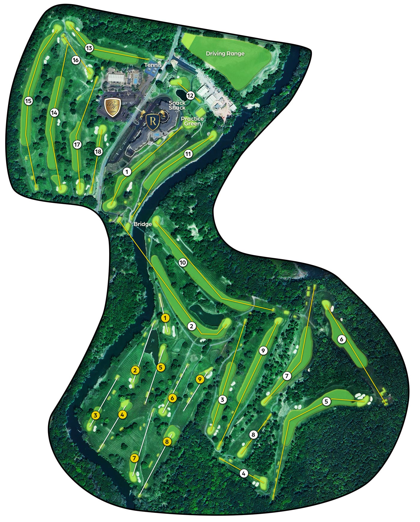 WHCC-Course-Map-2024-web Detailed Map of our Private Middletown Golf Course